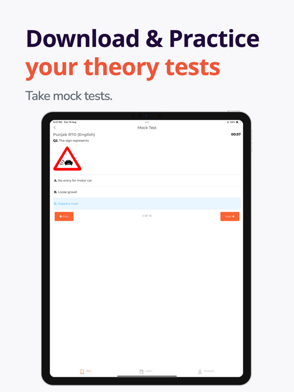 Screenshot #6 pour Learners Test