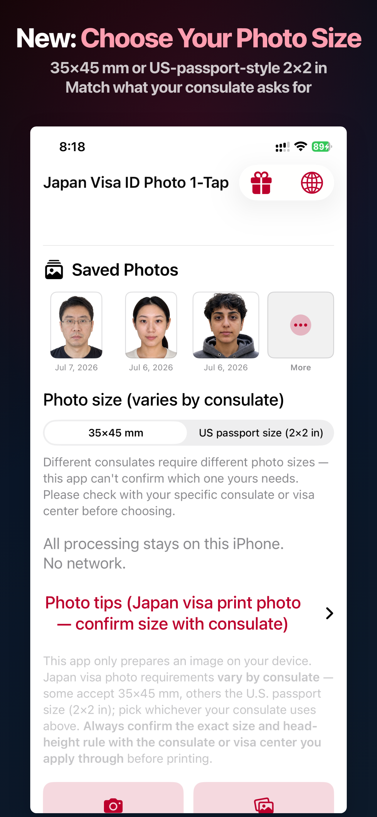 Japan Visa ID Photo 1-Tap screenshot 4