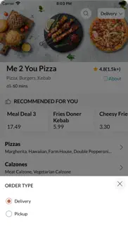 me 2 you pizza iphone screenshot 4
