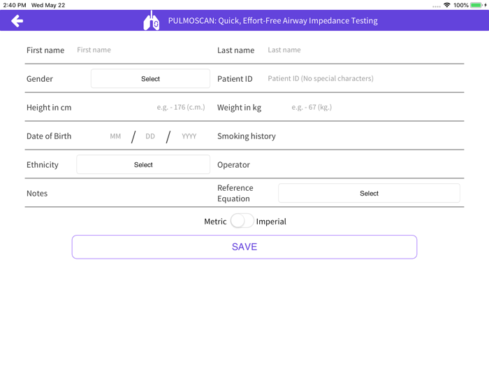 PulmoScan Clinic App