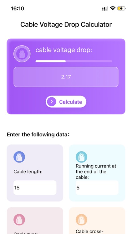 Cable Voltage Drop Calculator