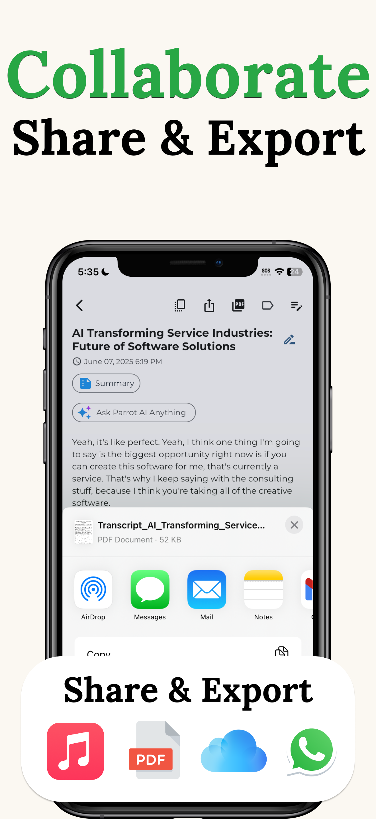 Voice to Text AI: Parrot Notes