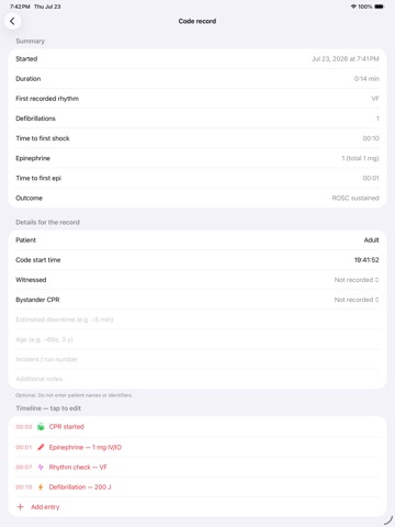 CodeScribe EMS iPad screenshot 3