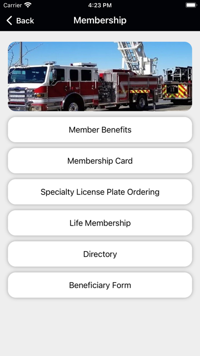 NC Association of Fire Chiefs Screenshot