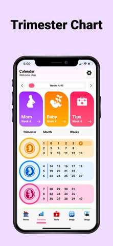 Pregnancy Tracker - Calculator iPhone screenshot
