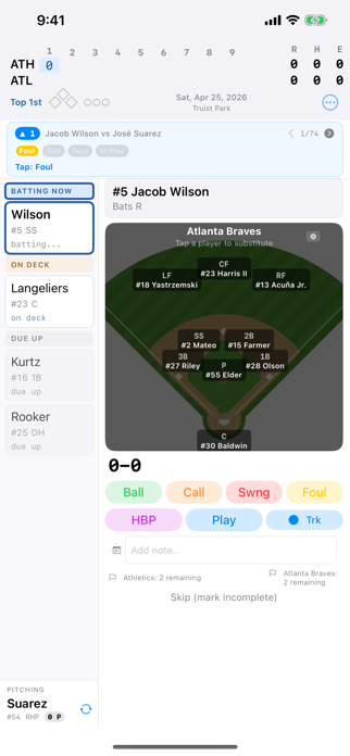 BaseballScorer Screenshot 5 of 7