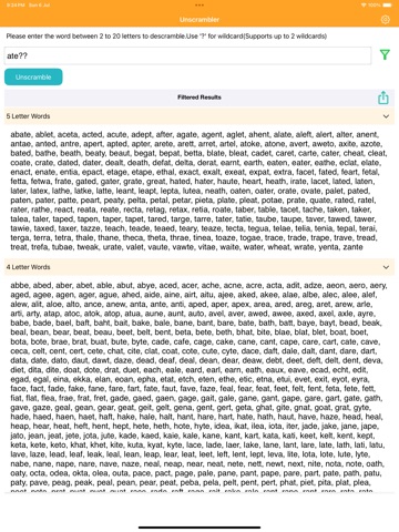 Unscrambler-Word iPad screenshot