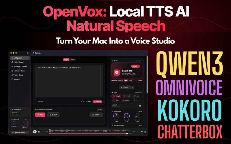 OpenVox – Local Voice AI Screenshot 1