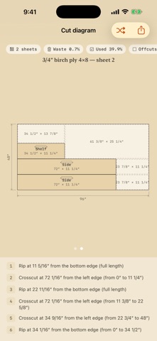 Boardcut: Cut List Optimizer screenshot