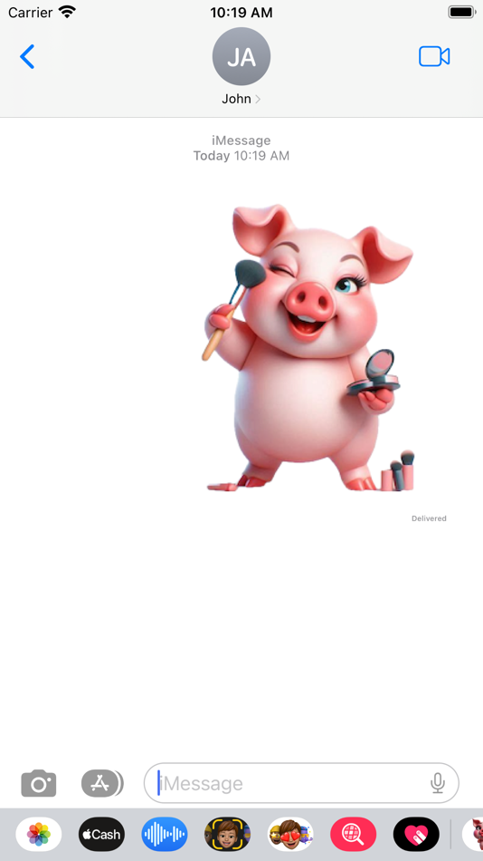 #4. Pretty Pig Stickers (iOS) Podle: Paul Scott