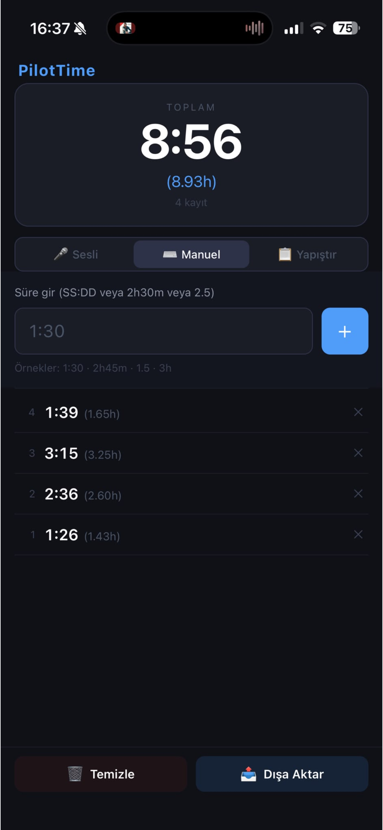 Pilot Time Calculator By Voice screenshot 4