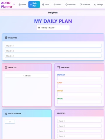 ADHD Planner AI iPad screenshot