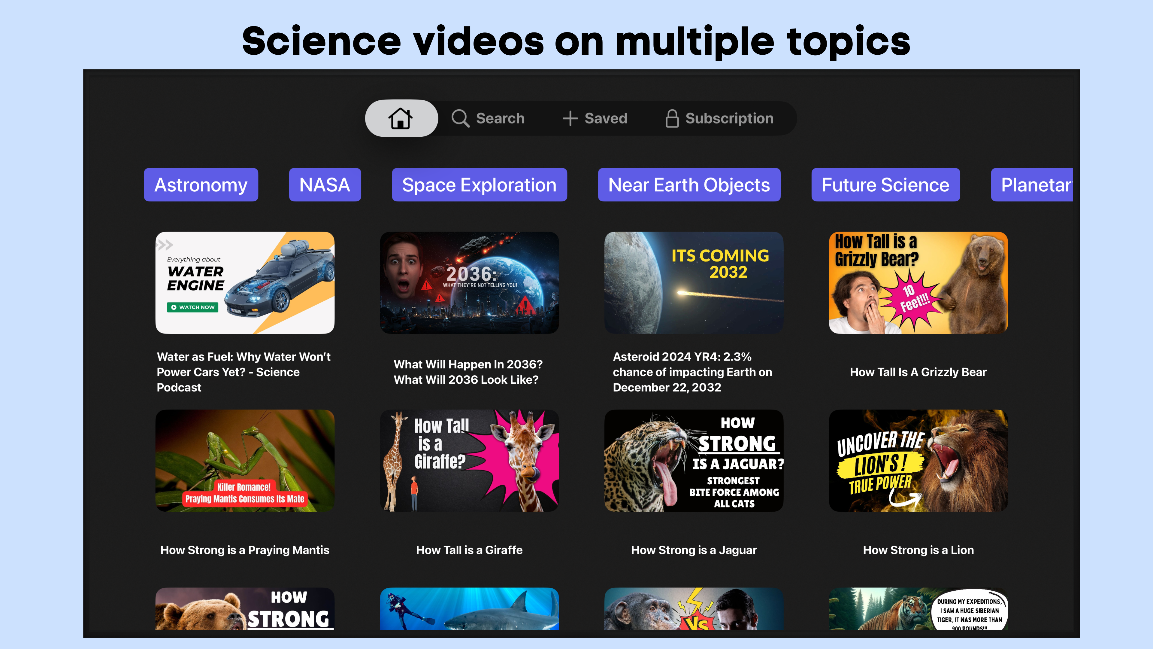 SciQuest: Science Videos