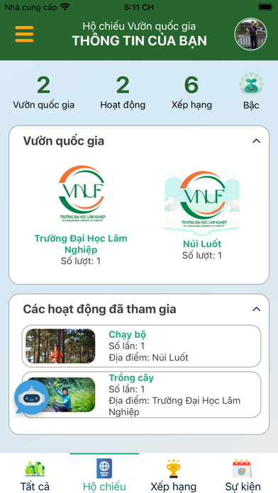Hộ chiếu VQG Screenshot