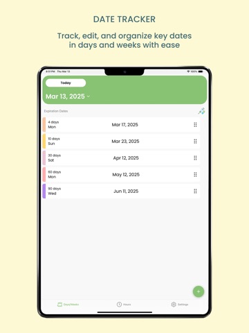 RxDateCalc iPad screenshot
