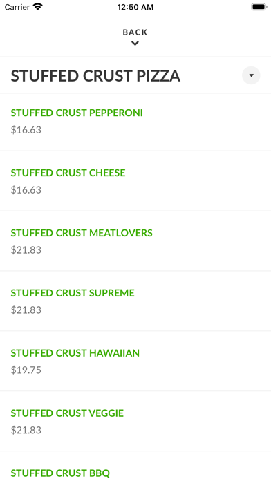 Piara Pizza iPhone screenshot 3 - Food & Drink app