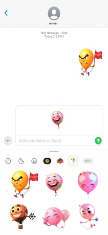 Floating Balloon Stickers iPhone screenshot