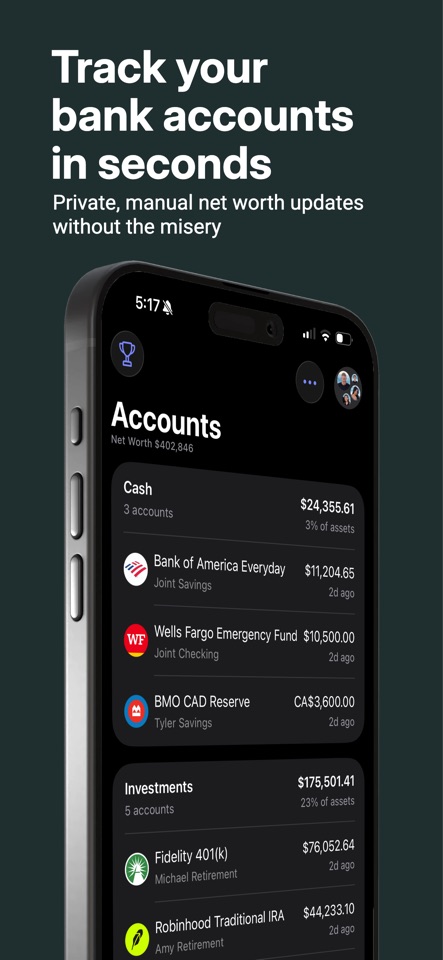 WealthTrunk: Net Worth Tracker screenshot 2