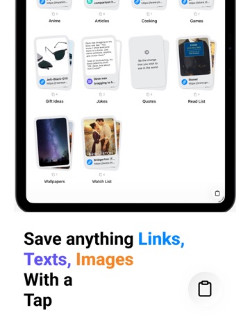 Cardz - Reinvented Bookmarks iPad screenshot