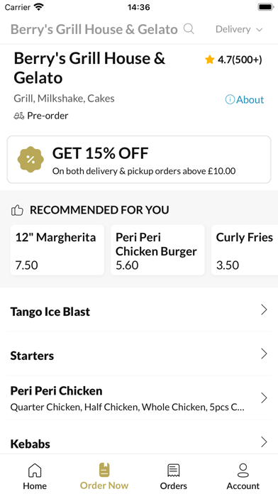 Berry's Grill House & Gelato Screenshot
