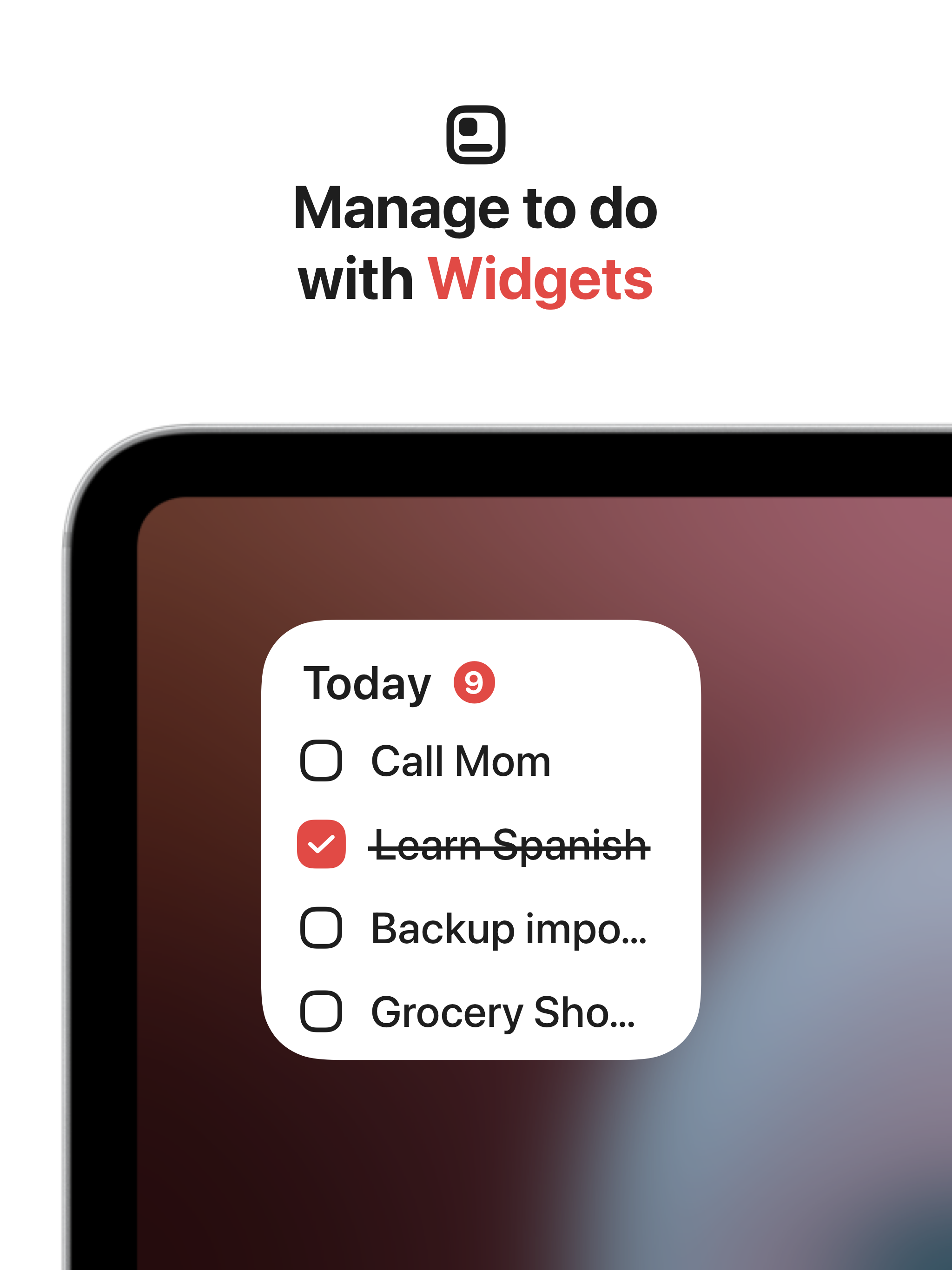 To do list widget - Dun
