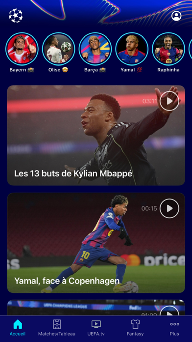 Screenshot #1 pour UEFA Champions League officiel