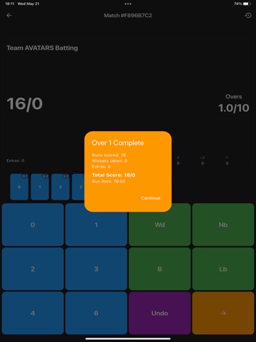 Gully Cricket Scorer iPad screenshot 4