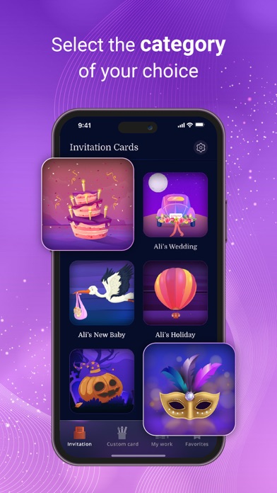Invitation:flyer card designer Screenshot
