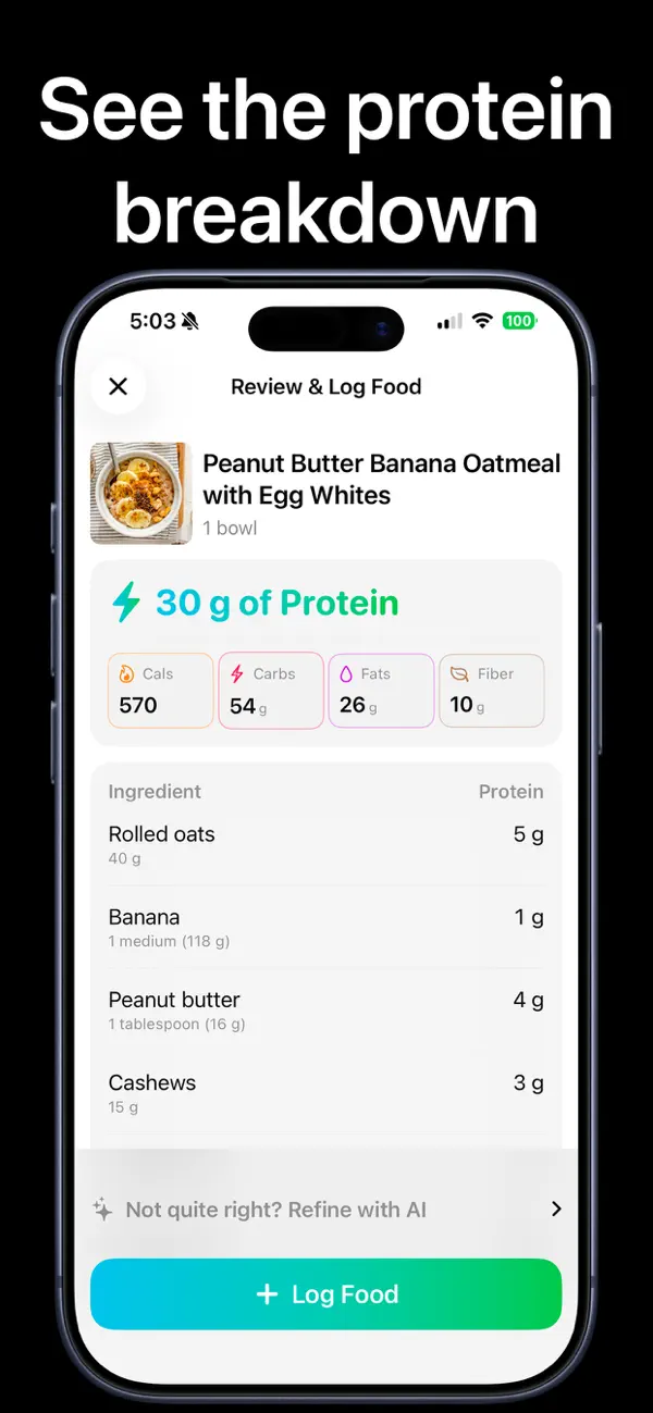 #3. Proto: Protein & Fiber Tracker (iOS) By: Tiny Ideas Pty Ltd