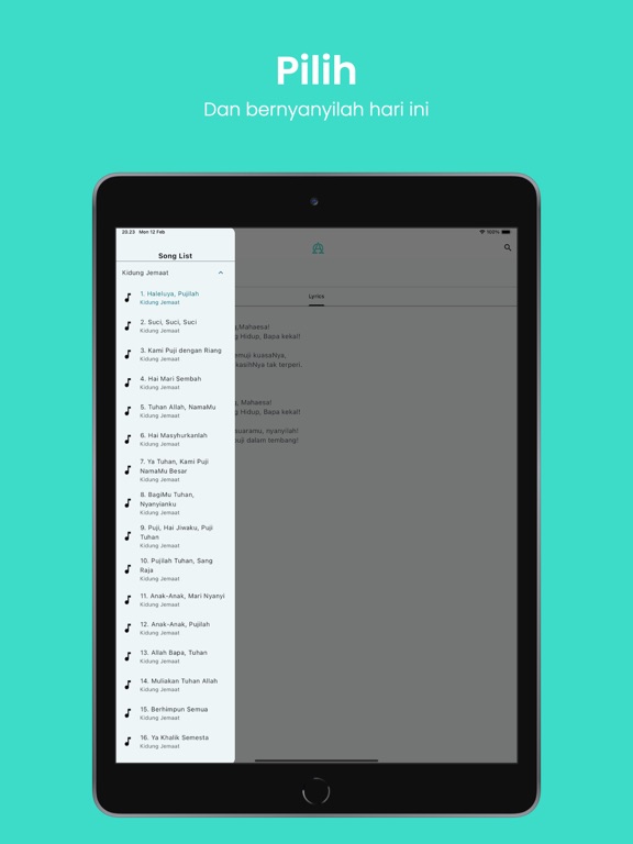Kidung Jemaat ⁺ iPad screenshot 4 - Reference app