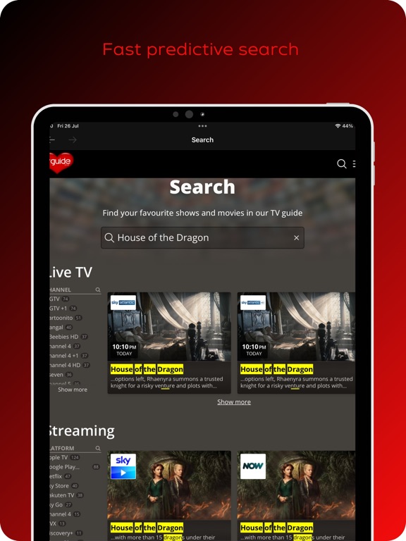 Screenshot #5 pour TV Guide and Listings App