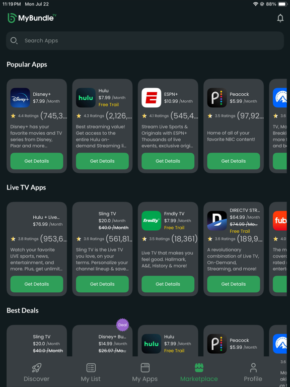 MyBundle - What to Stream iPad screenshot 8 - Entertainment app