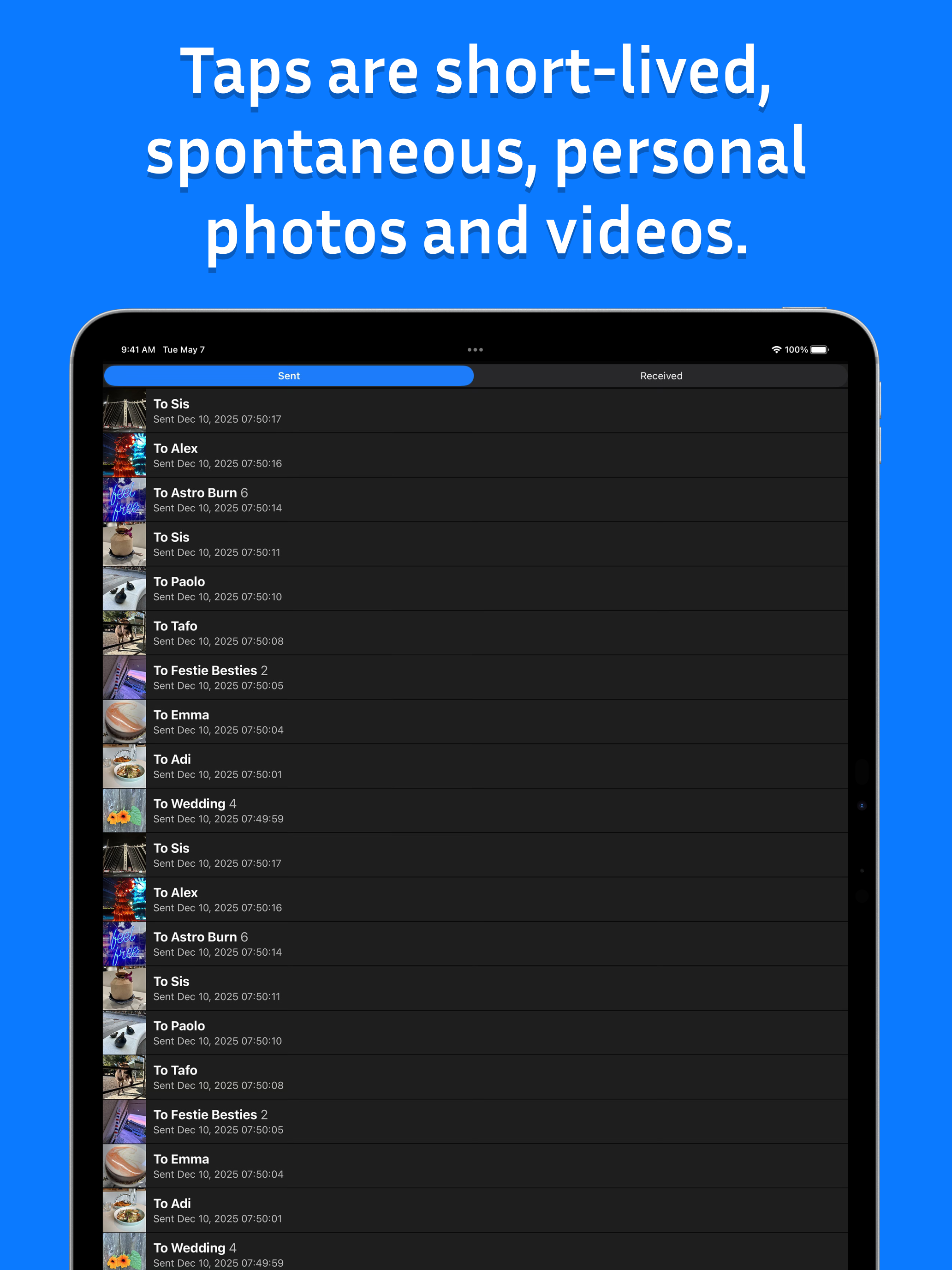 +TapTalk: Share Photos & Video