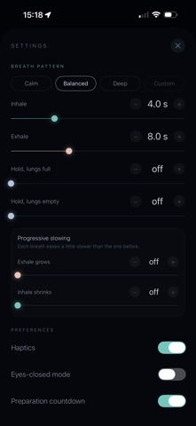 Exhale: Guided Breathing Screenshot 5 of 5