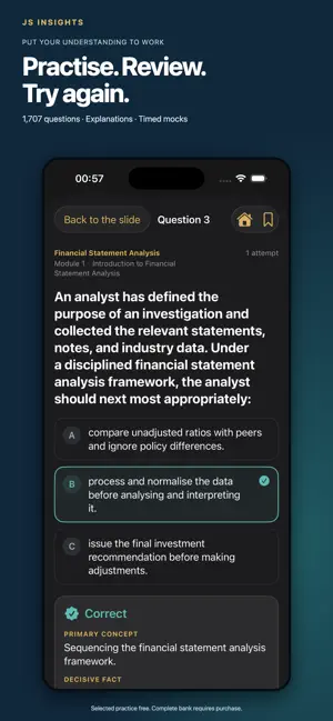 JS Insights for CFA® Level 1 screenshot 3