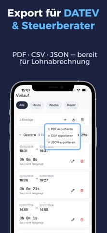 Arbeitszeiterfassung - Stundo — Screenshot 5