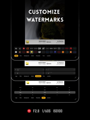 MetaCam: EXIF Frame Watermark iPad screenshot