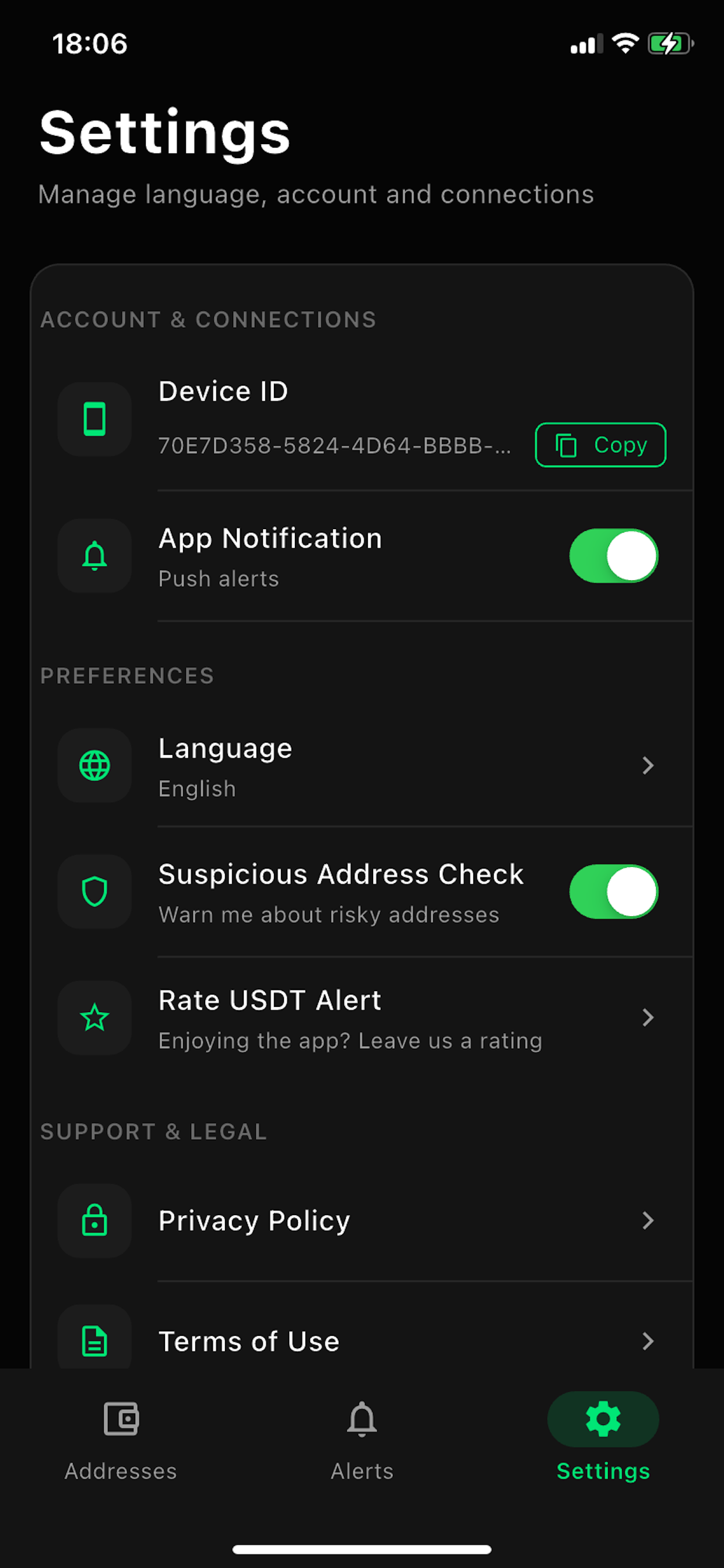 USDT Alert screenshot 3