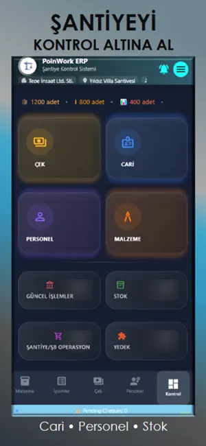 PoinWork - Şantiye Takip ERP screenshot 1