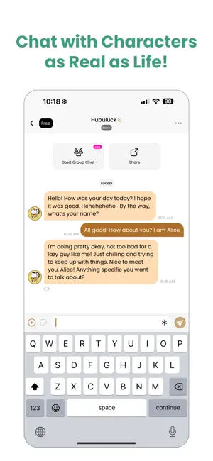 Stipop: AI Chat·Text·Friend screenshot 1