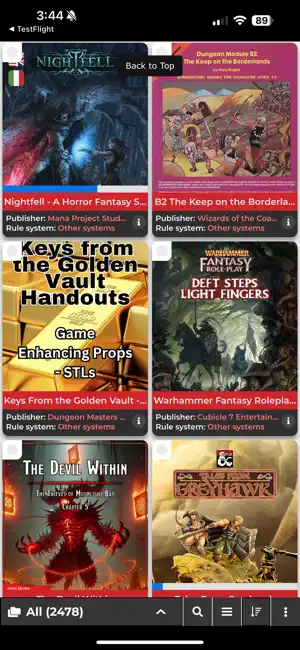 DriveThruRPG Library screenshot 1