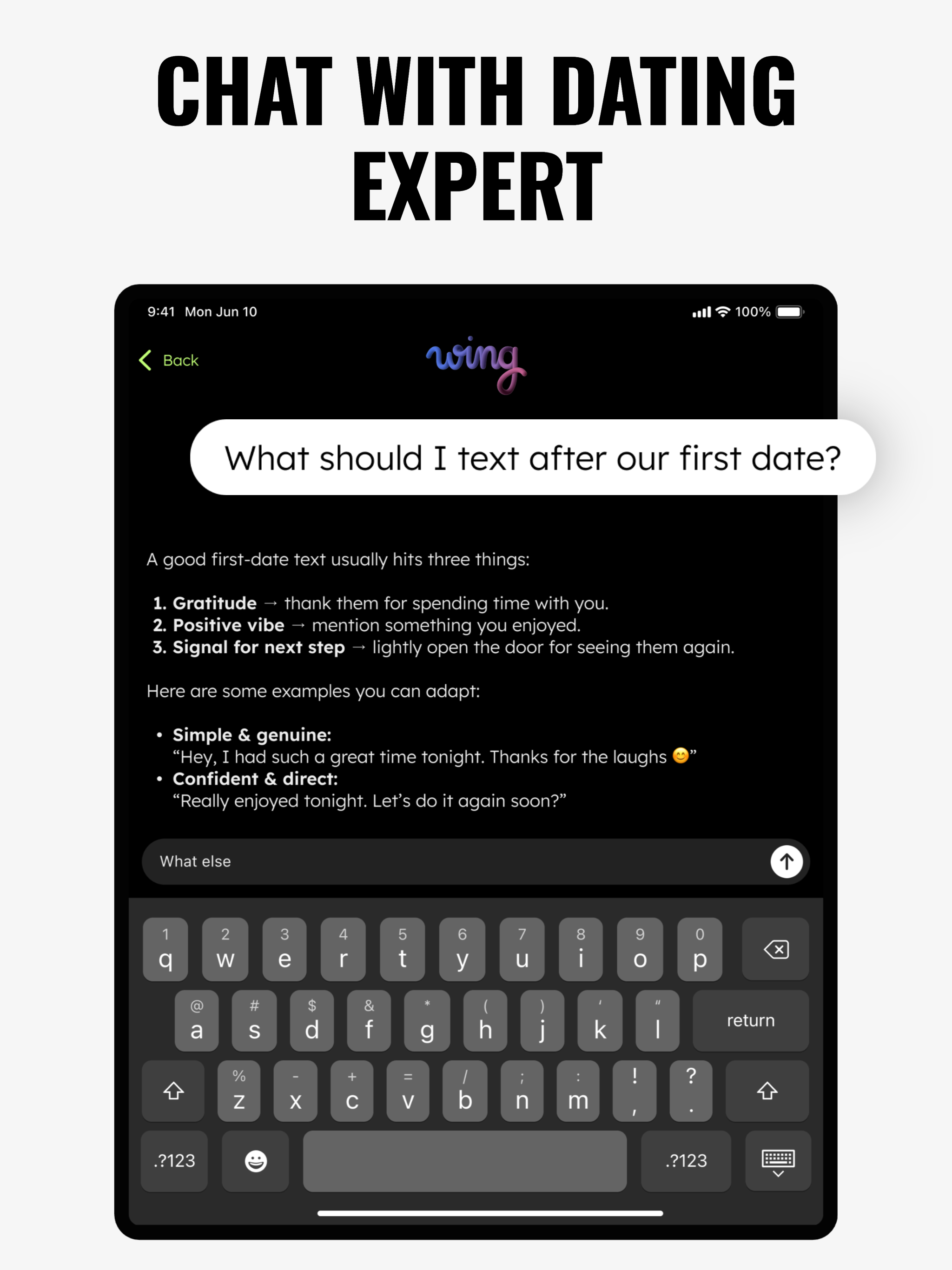 Wing AI: AI Dating Assistant