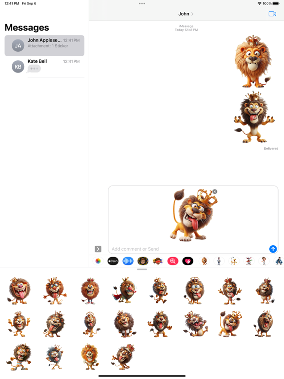 Screenshot #6 pour King of the Jungle Stickers