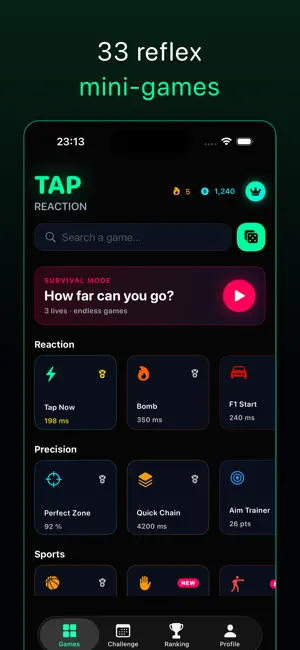 Tap Reaction: Reflex Games screenshot 1
