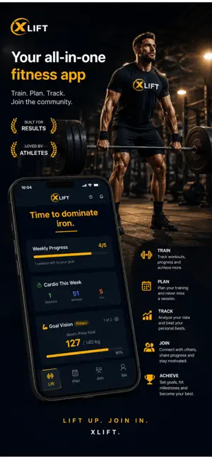 XLIFT - Social workout tracker screenshot 1