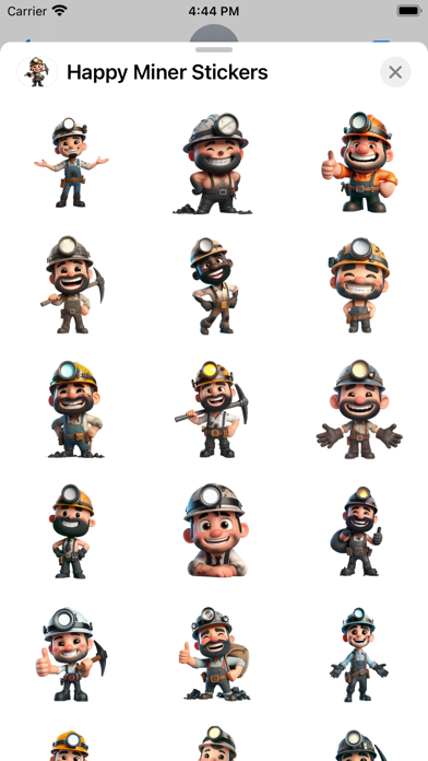 Screenshot #1 pour Happy Miner Stickers