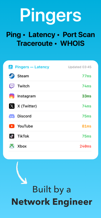 Pingers - Ping & Latency Check Screenshot 1 of 9