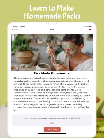 Skincare and Haircare Routines iPad screenshot