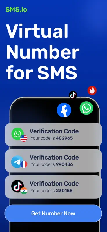 SMS io: Virtual SIM Number screenshot 1 of 5