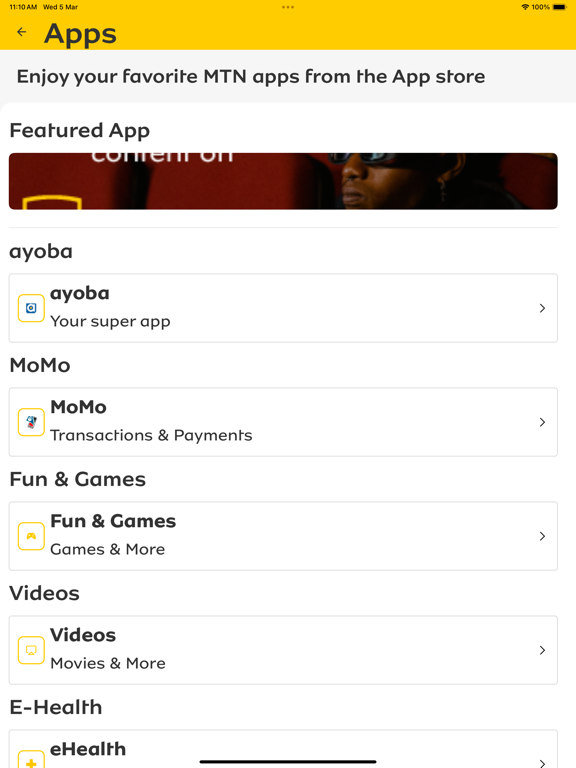 My MTN Ghana iPad screenshot 8 - Productivity app